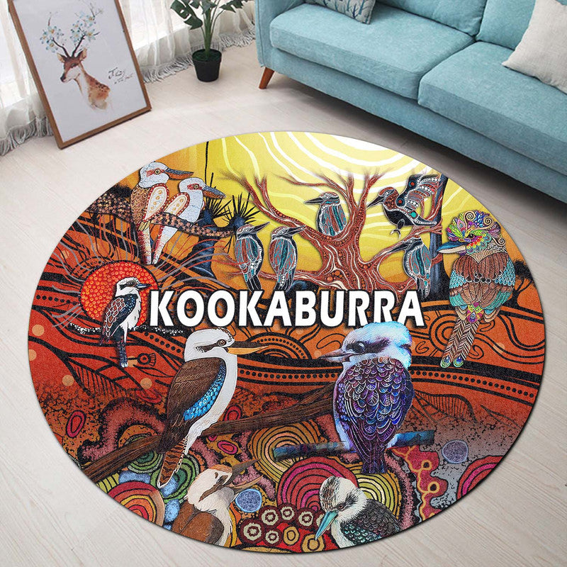 australia-kookaburra-dreaming-aboriginal-arty-style-round-carpet