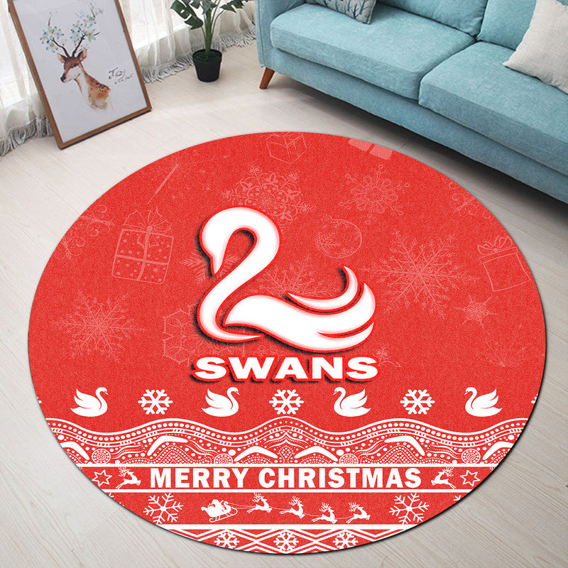 sydney-swans-unique-winter-season-round-carpet-swans-merry-christmas-no1
