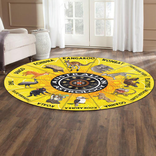 australian-animals-zodiac-round-rug-australian-astrology