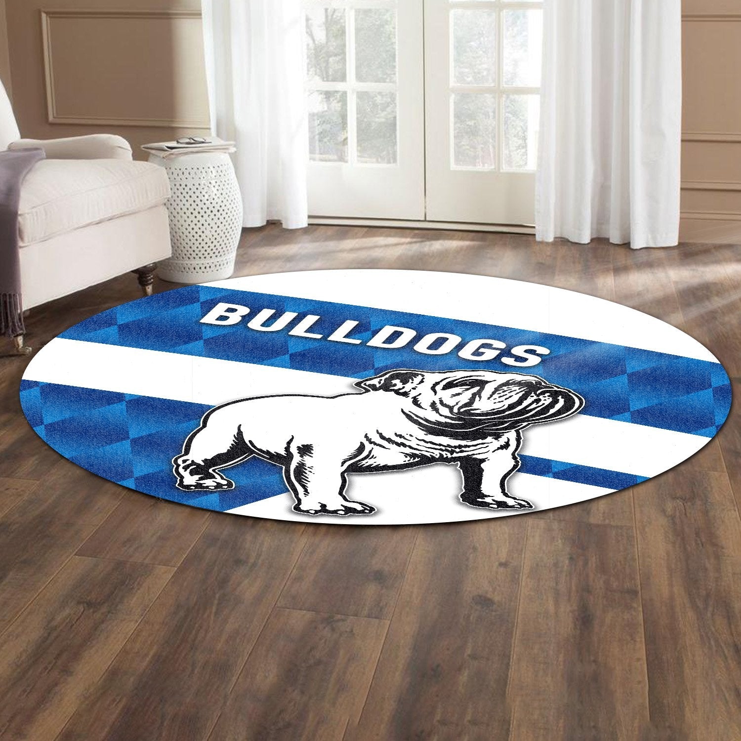 bulldogs-round-carpet-sporty-style