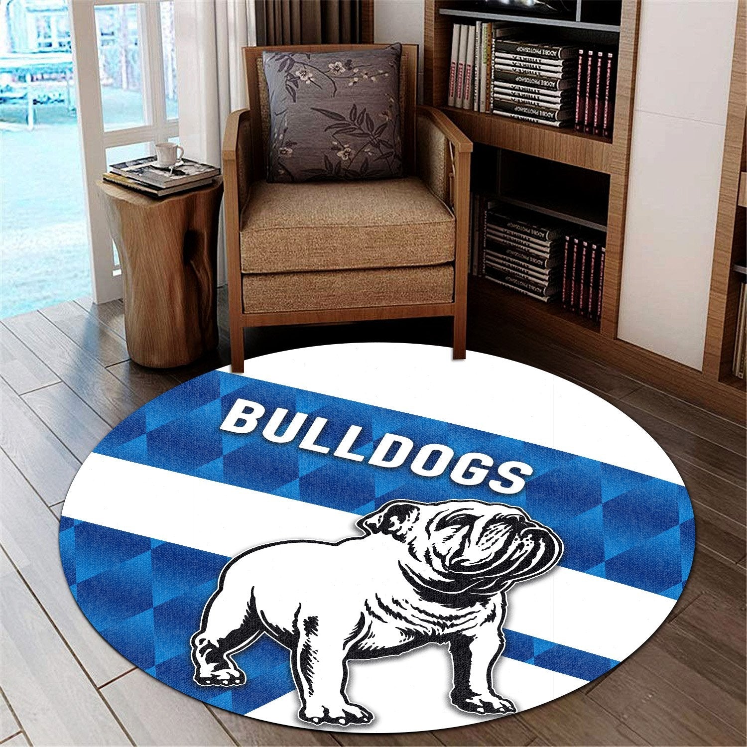 bulldogs-round-carpet-sporty-style