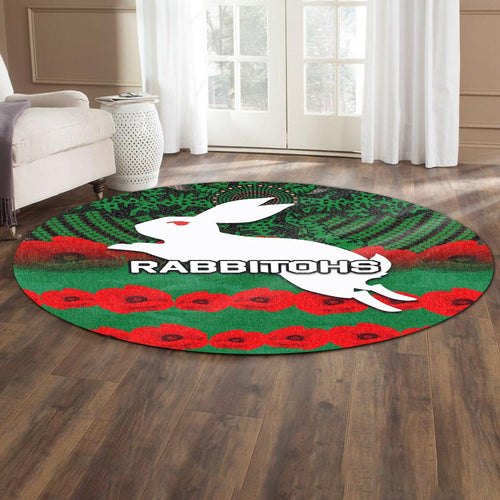 rabbitohs-round-carpet-aboriginal-with-poppy-flower-anzac-1