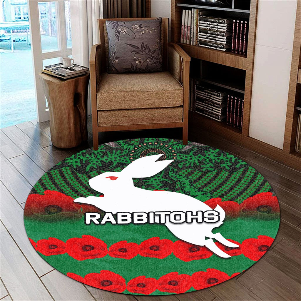 rabbitohs-round-carpet-aboriginal-with-poppy-flower-anzac