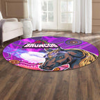 broncos-rugby-round-rug-broncos-horse-rugby-with-aboriginal-low-poly-style-round-rug