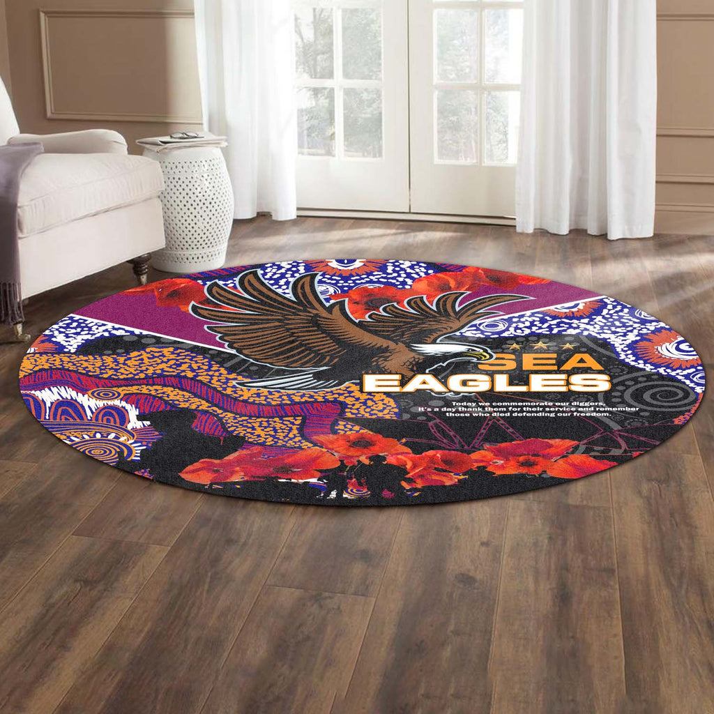sea-eagles-rugby-round-rug-anzac-day-sea-eagles-rugby-team-poppy-aboriginal-round-rug