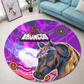 broncos-rugby-round-rug-broncos-horse-rugby-with-aboriginal-low-poly-style-round-rug