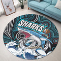 shark-rugby-round-rug-impetuous-sharks-with-rugby-ball-and-aboriginal-dot-painting-art-round-rug