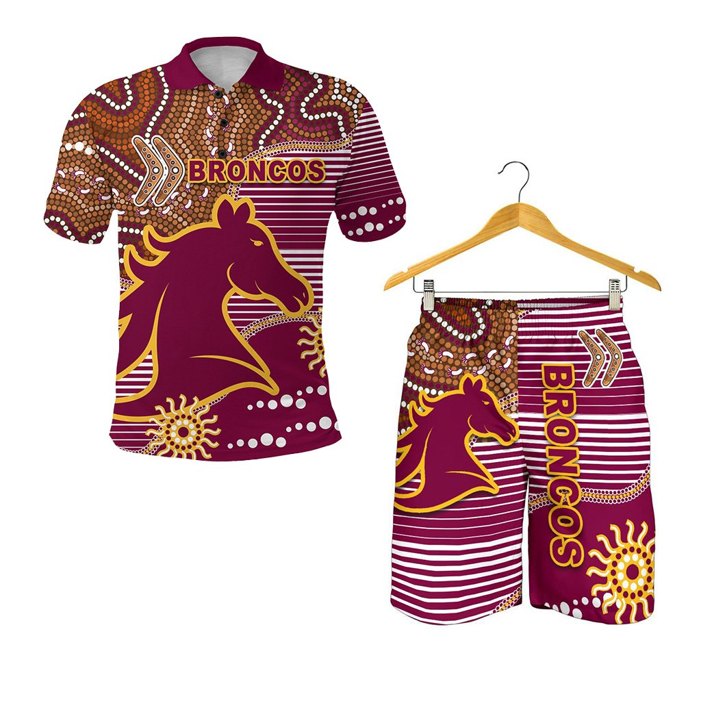 combo-polo-shirt-and-men-short-broncos-super-indigenous-brisbane