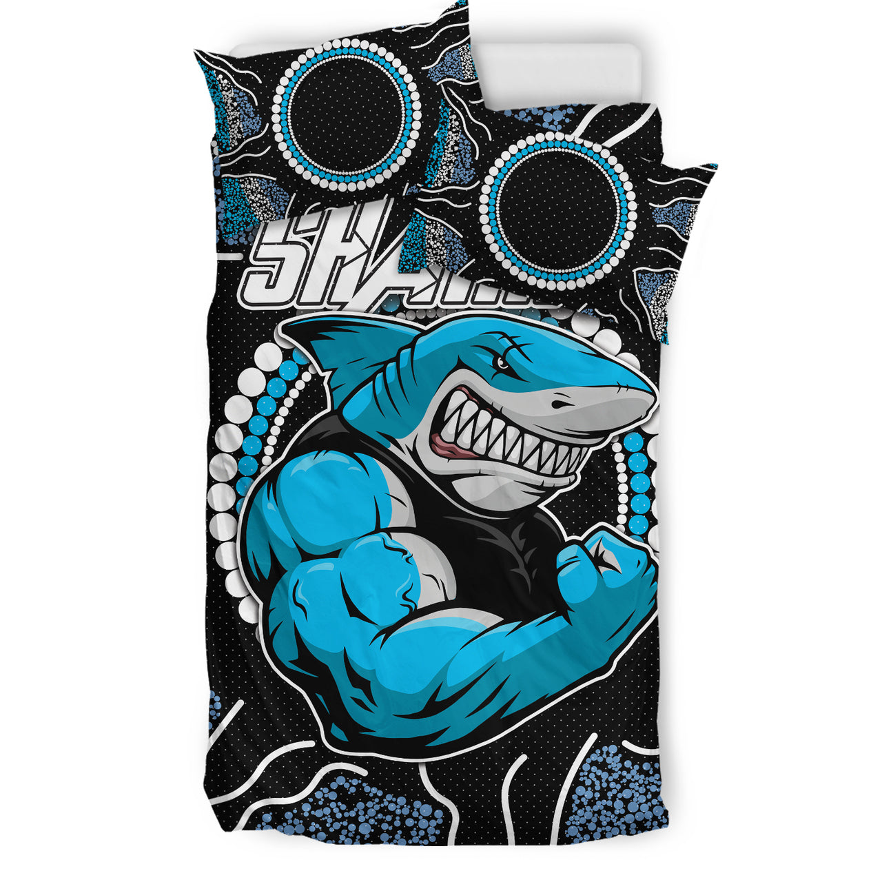 sharks-rugby-bedding-set-custom-indigenous-super-sharks-bedding-set
