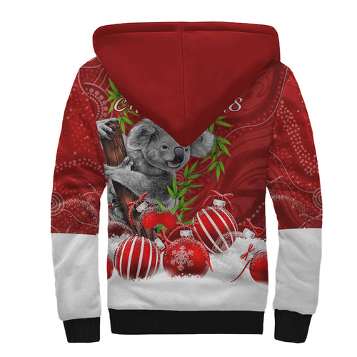australia-koala-aboriginal-sherpa-hoodie-merry-christmas