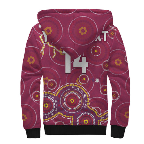 custom-text-and-number-maroons-rugby-sherpa-hoodie-kangaroo-indigenous-pattern-unique-version