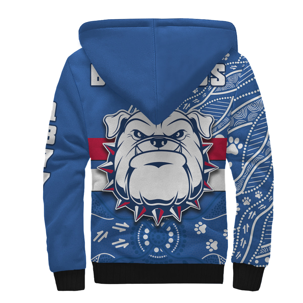 bulldogs-football-sherpa-hoodie-scraggers-1877-aboriginal-dot-painting-newest-version