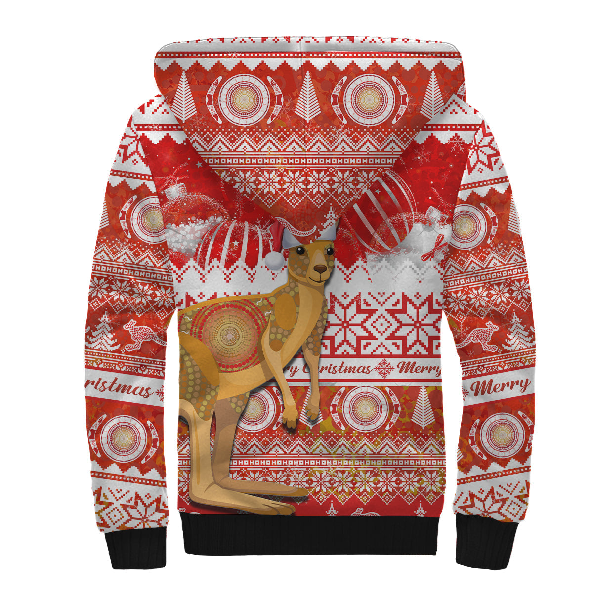 australia-sherpa-hoodie-kangaroo-aboriginal-painting-merry-christmas