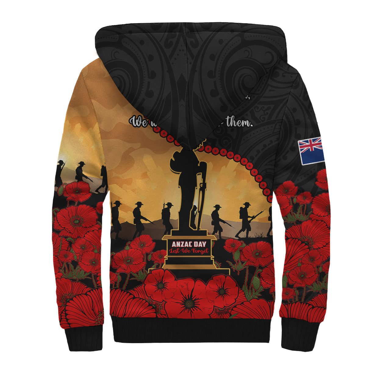 new-zealand-anzac-sherpa-hoodie-maori-camouflage-mix-poppies-we-will-remember-them