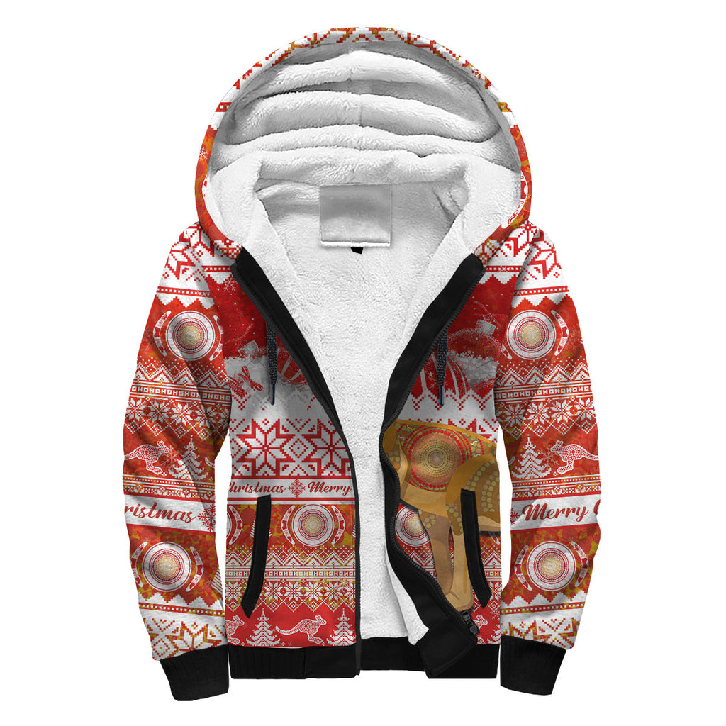 australia-sherpa-hoodie-kangaroo-aboriginal-painting-merry-christmas