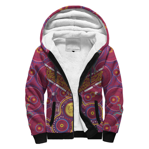 brisbane-football-sherpa-hoodie-indigenous-pattern-go-lions-unique-version