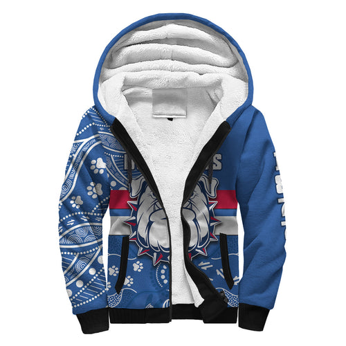 bulldogs-football-sherpa-hoodie-scraggers-1877-aboriginal-dot-painting-newest-version