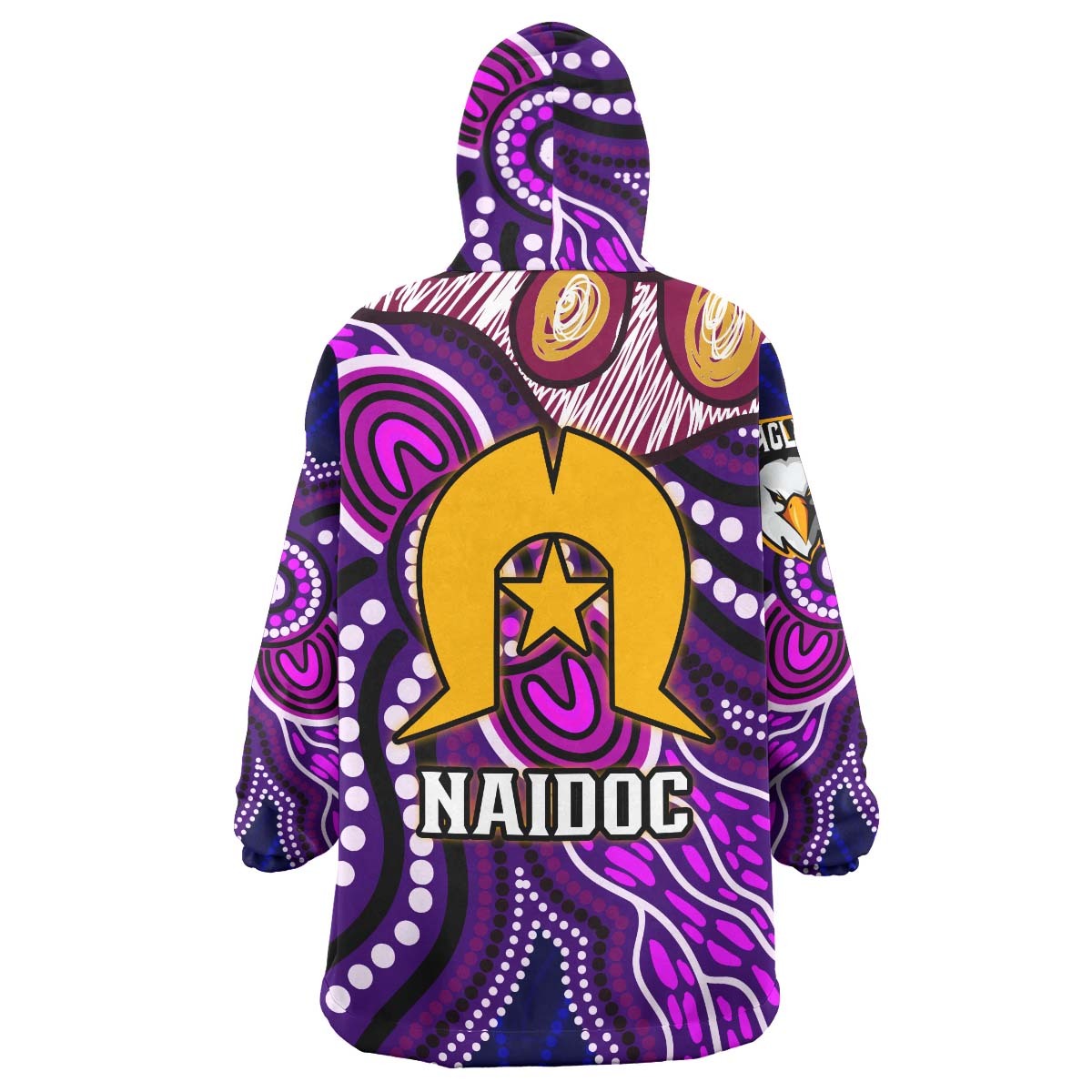 sea-eagles-rugby-snug-hoodie-custom-sea-eagles-naidoc-week-and-torres-strait-island-with-aboriginal-dot-painting-style-oodie-blanket