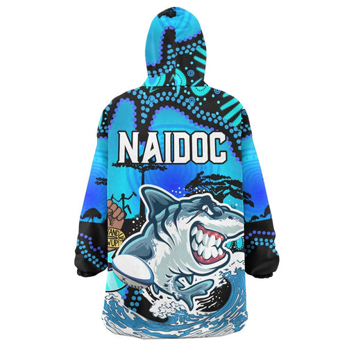 sharks-rugby-snug-hoodie-custom-naidoc-sharks-no-rules-zone-rugby-ball-torres-strait-with-aboriginal-culture-oodie-blanket
