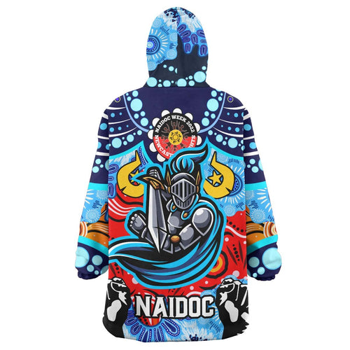 knights-rugby-snug-hoodie-custom-newcastle-knights-naidoc-week-and-torres-strait-with-aboriginal-dot-painting-style-oodie-blanket