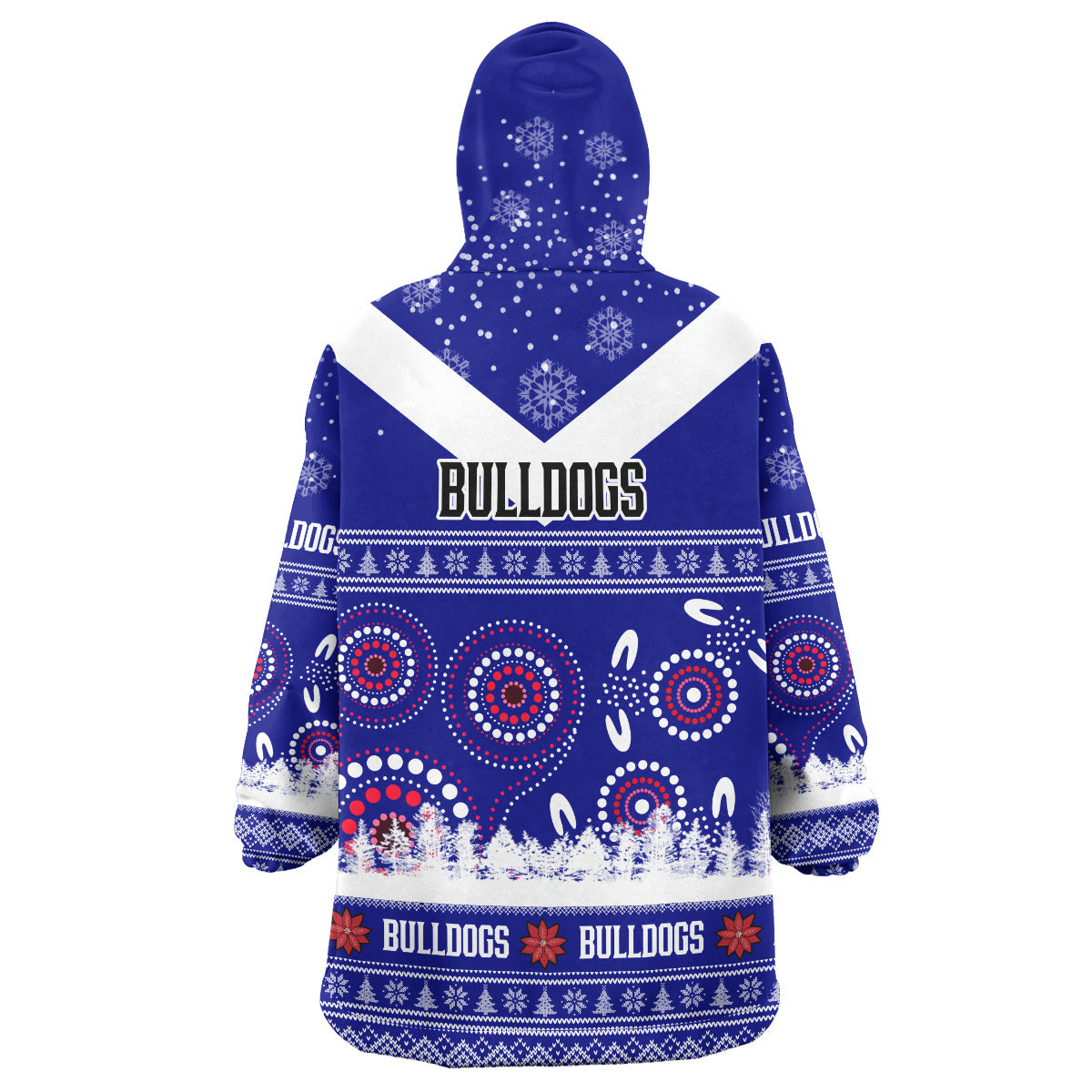 bulldogs-rugby-christmas-snug-hoodie-custom-bulldogs-ugly-christmas-and-aboriginal-patterns-wearable-blanket-hoodie