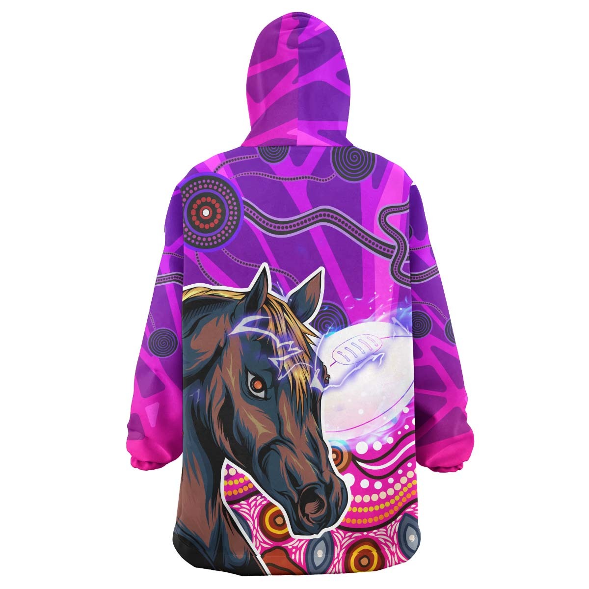 broncos-rugby-snug-hoodie-custom-low-poly-aboriginal-horse-dot-painting-oodie-blanket