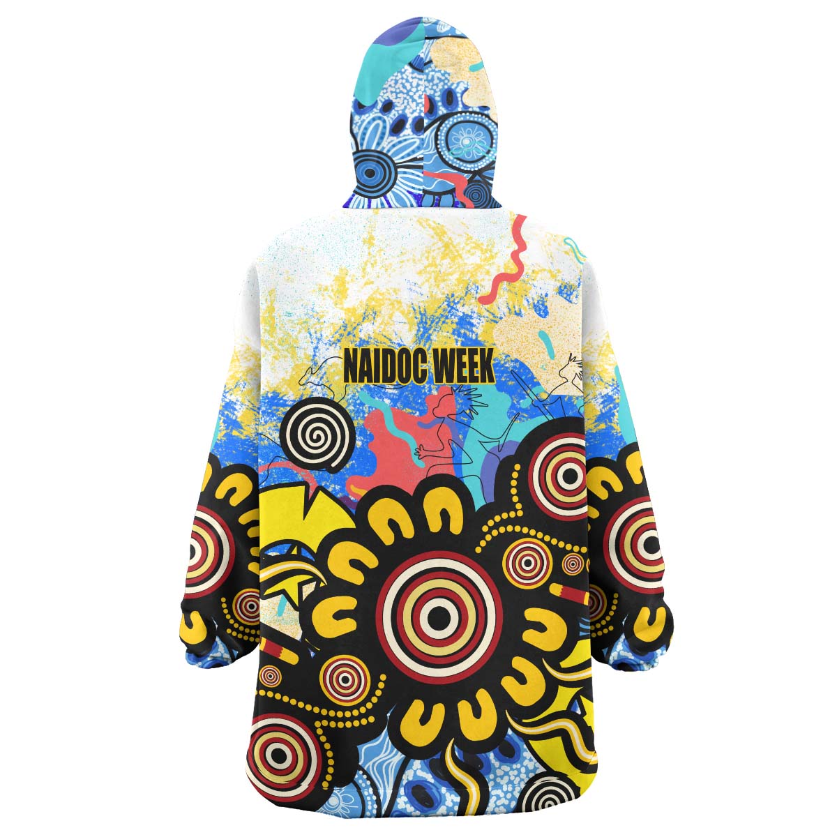 australia-naidoc-week-2023-wearable-blanket-hoodie-custom-celebrate-naidoc-aboriginal-inspired-culture-with-torres-strait-flag-colour-wearable-blanket-hoodie