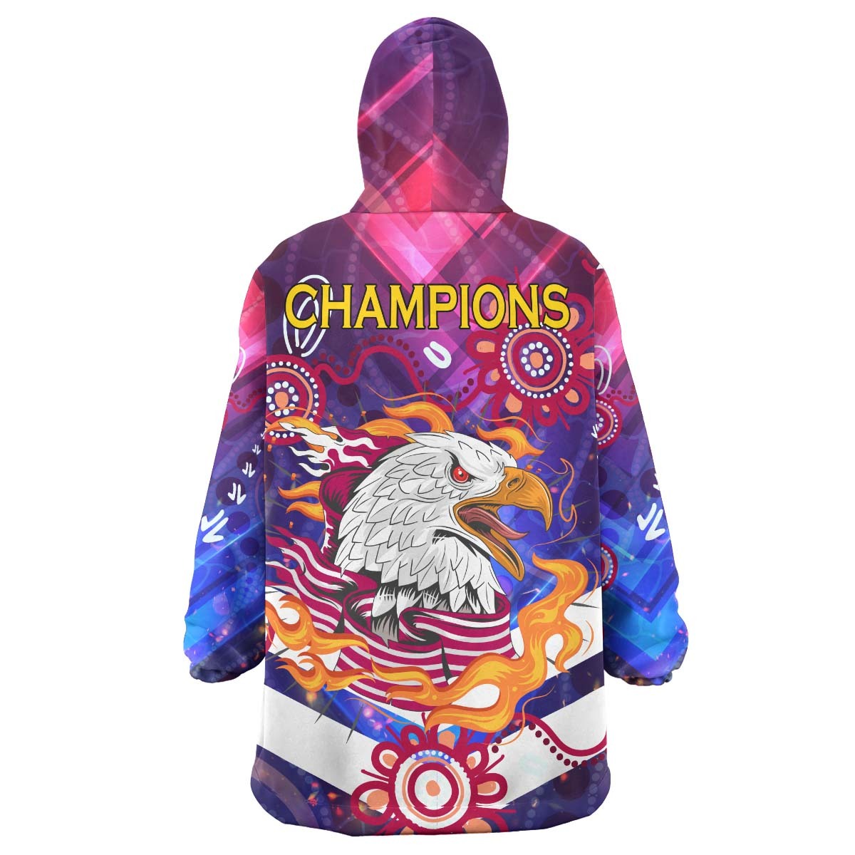 sea-eagles-rugby-snug-hoodie-custom-sea-eagles-champions-with-aboriginal-abstract-dot-painting-player-and-number-oodie-blanket