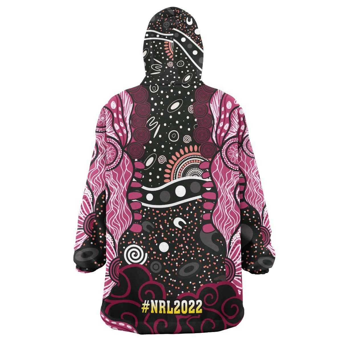 sea-eagles-rugby-snug-hoodie-custom-muscular-eagles-with-rugby-ball-and-aboriginal-indigenous-style-oodie-blanket