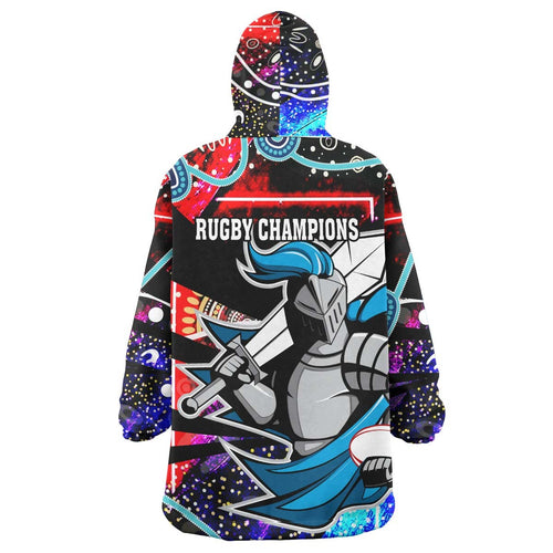knights-rugby-snug-hoodie-custom-knights-rugby-league-team-with-aboriginal-culture-player-and-number-oodie-blanket