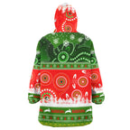 rabbitohs-rugby-christmas-snug-hoodie-custom-rabbitohs-ugly-christmas-and-aboriginal-patterns-wearable-blanket-hoodie