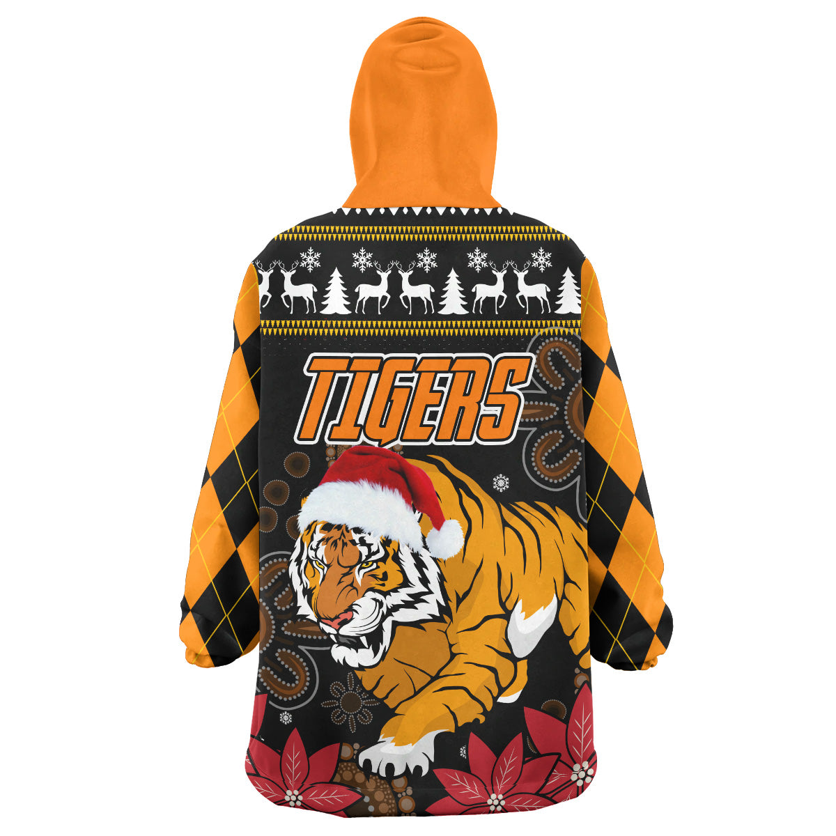 tigers-rugby-christmas-snug-hoodie-custom-tigers-merry-christmas-aboriginal-wearable-blanket-hoodie
