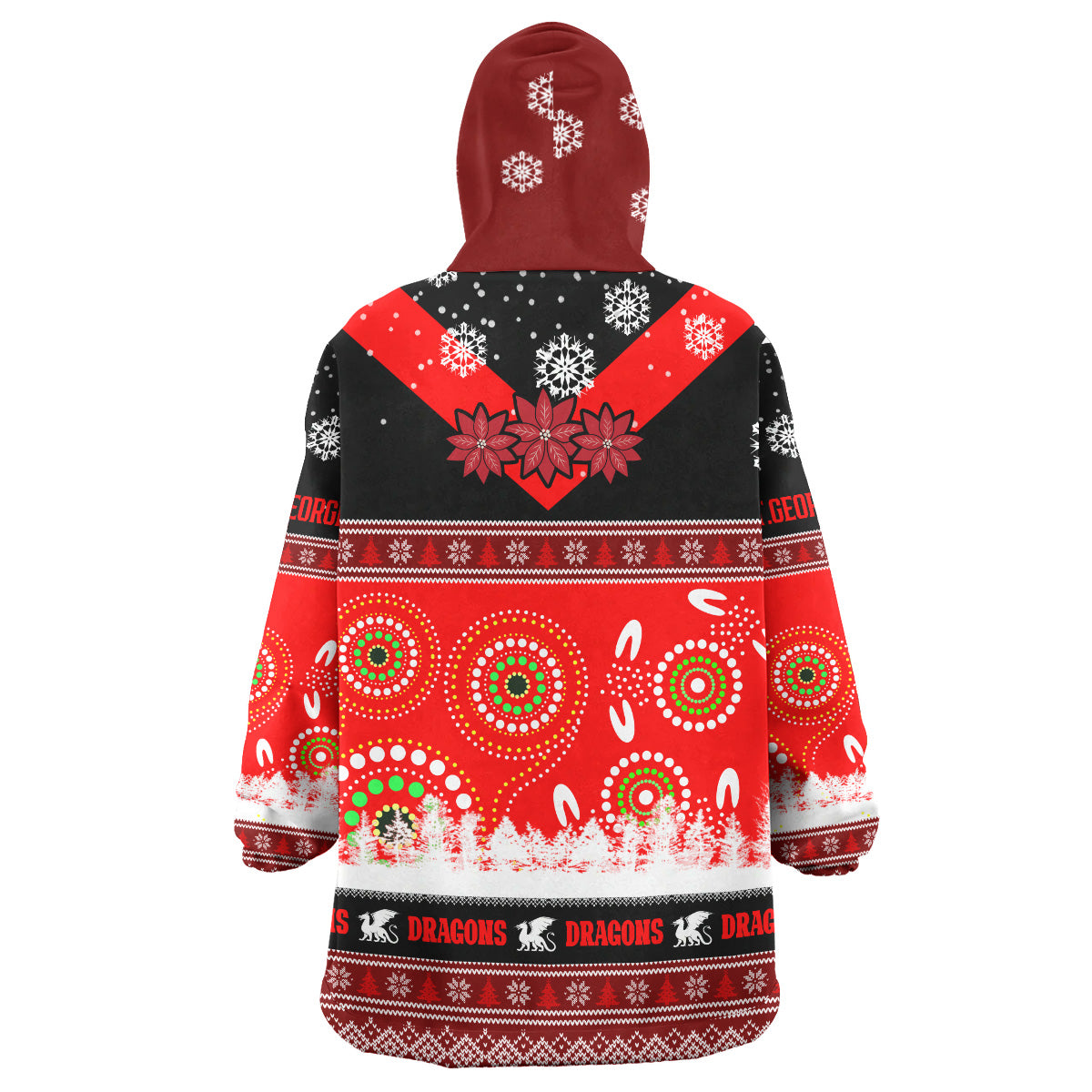 stgeorge-rugby-christmas-snug-hoodie-custom-dragons-ugly-christmas-and-aboriginal-patterns-wearable-blanket-hoodie
