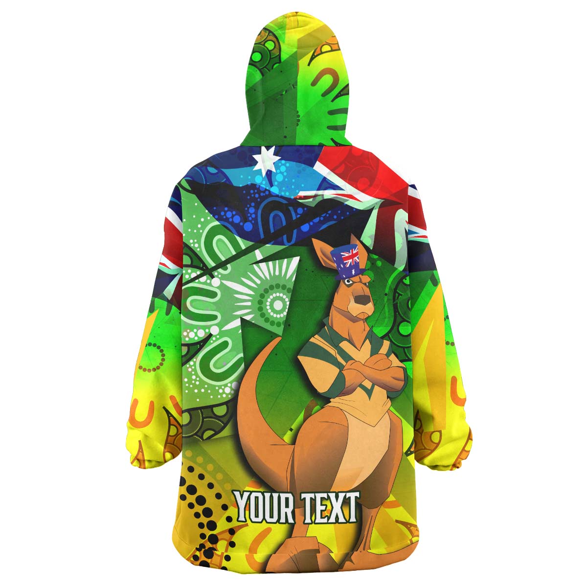 wallabies-rugby-snug-hoodie-custom-australia-national-rugby-championship-welcome-back-wally-aboriginal-oodie-blanket