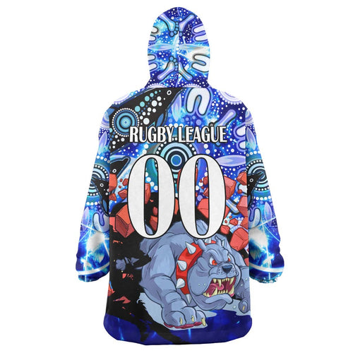 bulldogs-rugby-snug-hoodie-custom-personalised-angry-bulldogs-with-aboriginal-culture-and-dot-painting-player-and-number-oodie-blanket