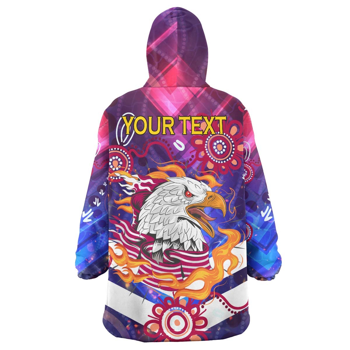 sea-eagles-rugby-snug-hoodie-custom-sea-eagles-champions-with-aboriginal-abstract-dot-painting-player-and-number-oodie-blanket