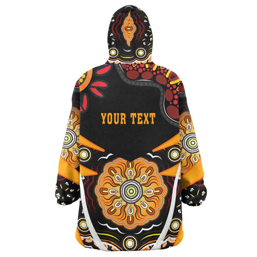 tigers-rugby-snug-hoodie-custom-tigers-rugby-ball-with-aboriginal-dot-painting-art-player-and-number-oodie-blanket