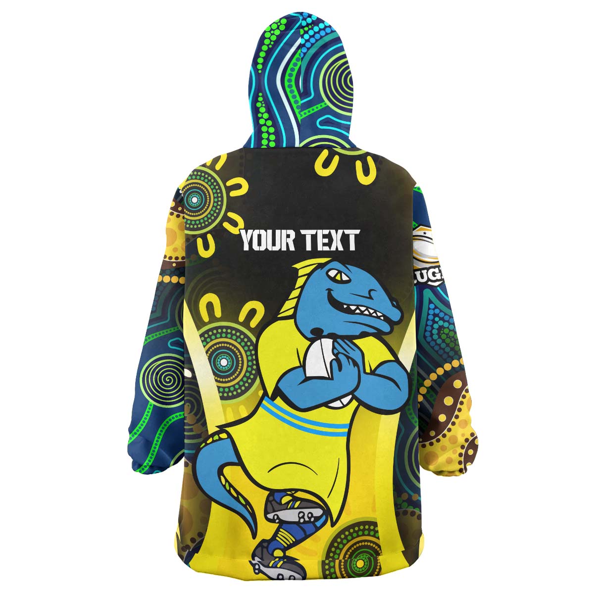 nrlw-eels-rugby-snug-hoodie-custom-eels-womens-rugby-league-with-aboriginal-dot-painting-player-and-number-oodie-blanket