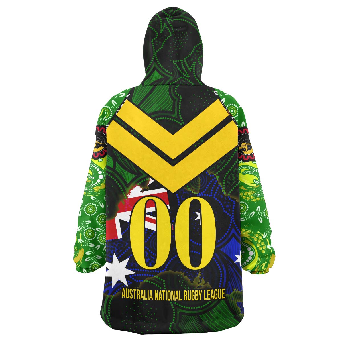 kangaroos-rugby-snug-hoodie-custom-kangaroo-national-rugby-league-indigenous-dreamtime-oodie-blanket