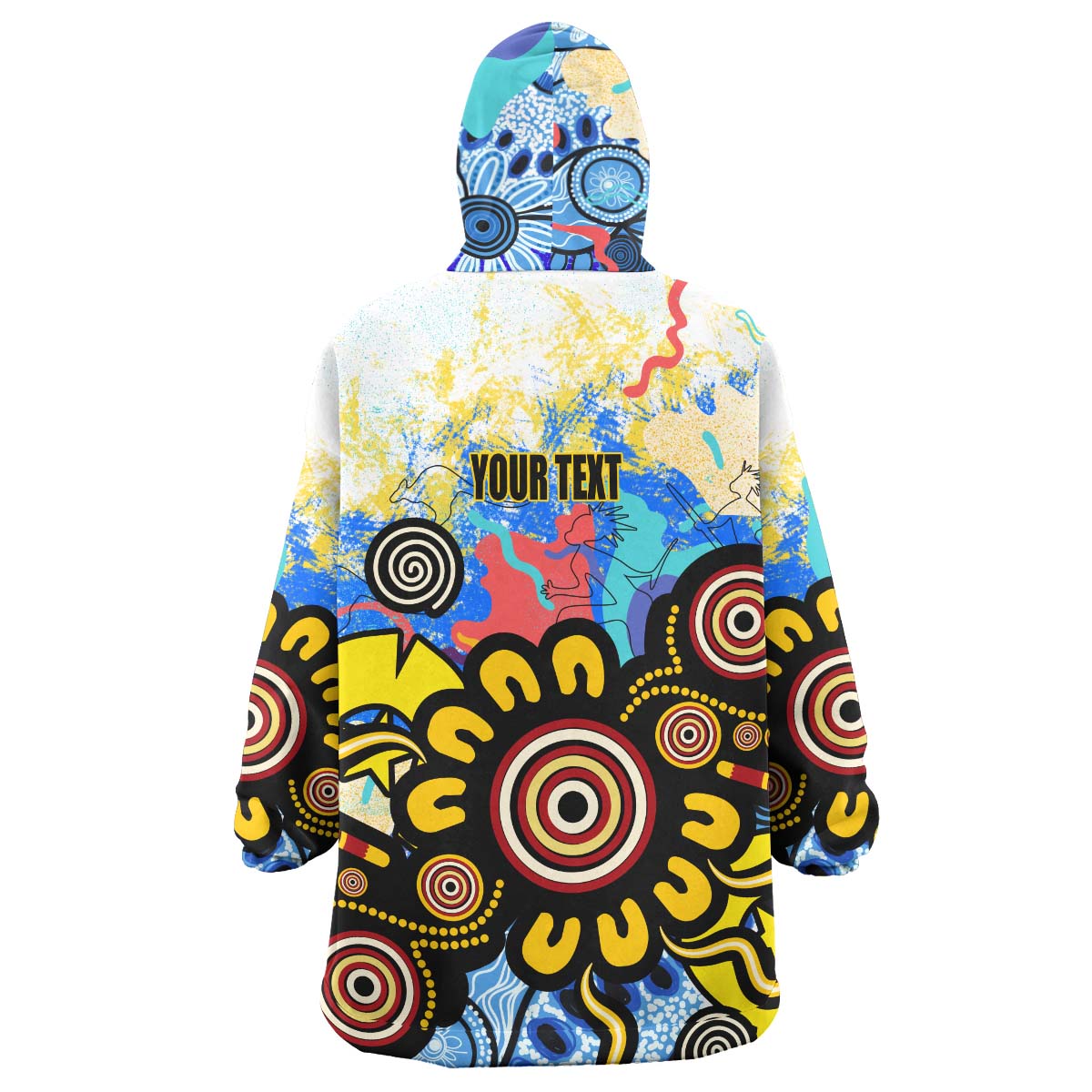 australia-naidoc-week-2023-wearable-blanket-hoodie-custom-celebrate-naidoc-aboriginal-inspired-culture-with-torres-strait-flag-colour-wearable-blanket-hoodie