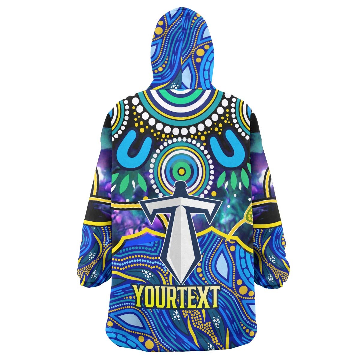 titans-rugby-snug-hoodie-custom-titans-rugby-indigenous-aboriginal-dot-painting-style-oodie-blanket