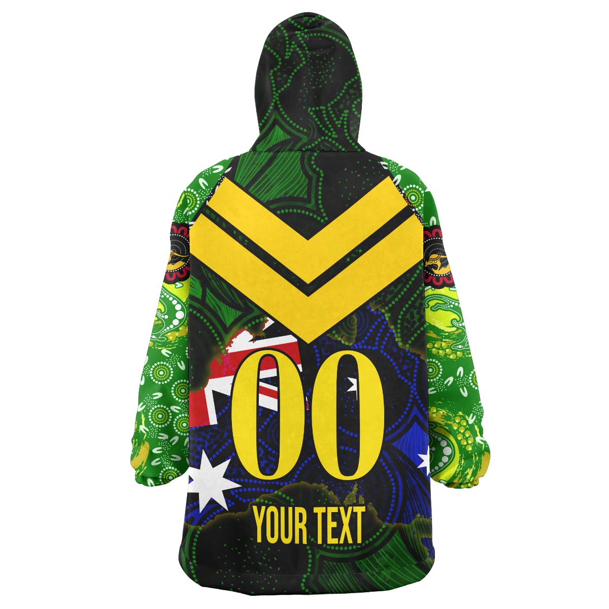 kangaroos-rugby-snug-hoodie-custom-kangaroo-national-rugby-league-indigenous-dreamtime-oodie-blanket