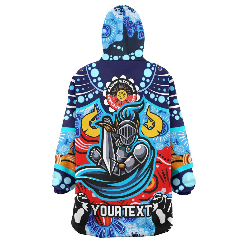 knights-rugby-snug-hoodie-custom-newcastle-knights-naidoc-week-and-torres-strait-with-aboriginal-dot-painting-style-oodie-blanket