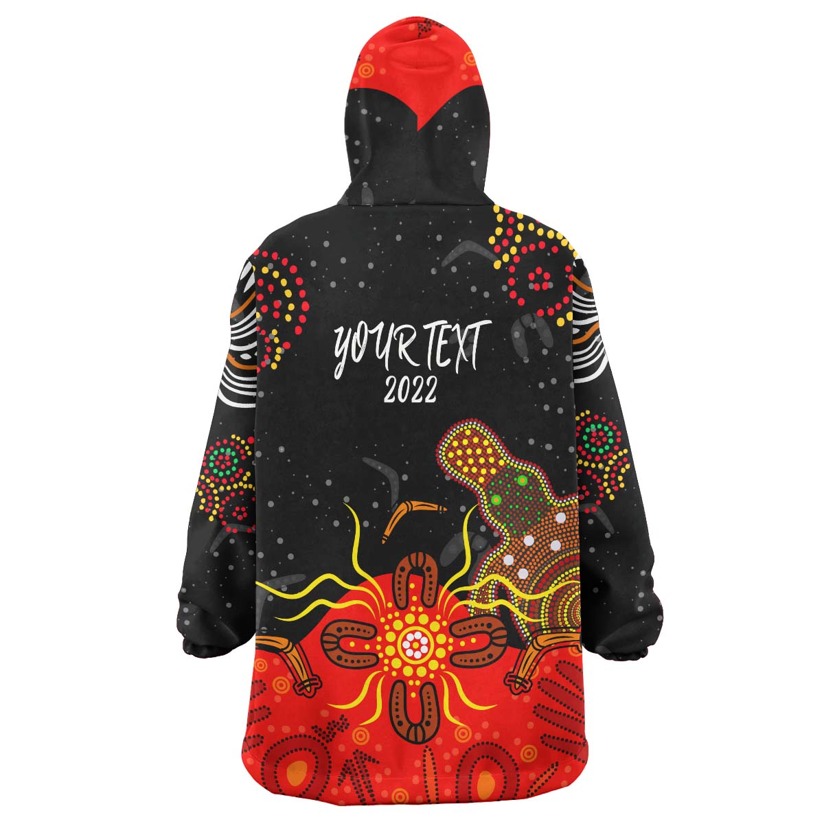 australia-naidoc-week-2023-wearable-blanket-hoodie-custom-naidoc-with-australia-flag-and-aboriginal-inspired-dot-pattern-wearable-blanket-hoodie