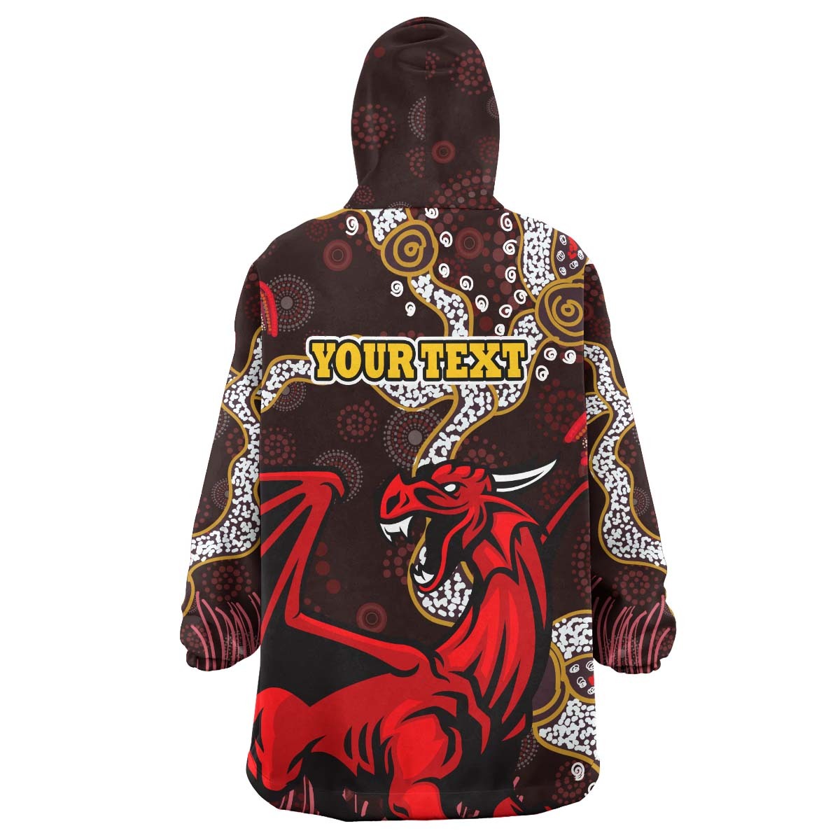 stgeorge-rugby-snug-hoodie-custom-dragons-with-rugby-ball-and-knight-contemporary-style-of-aboriginal-oodie-blanket
