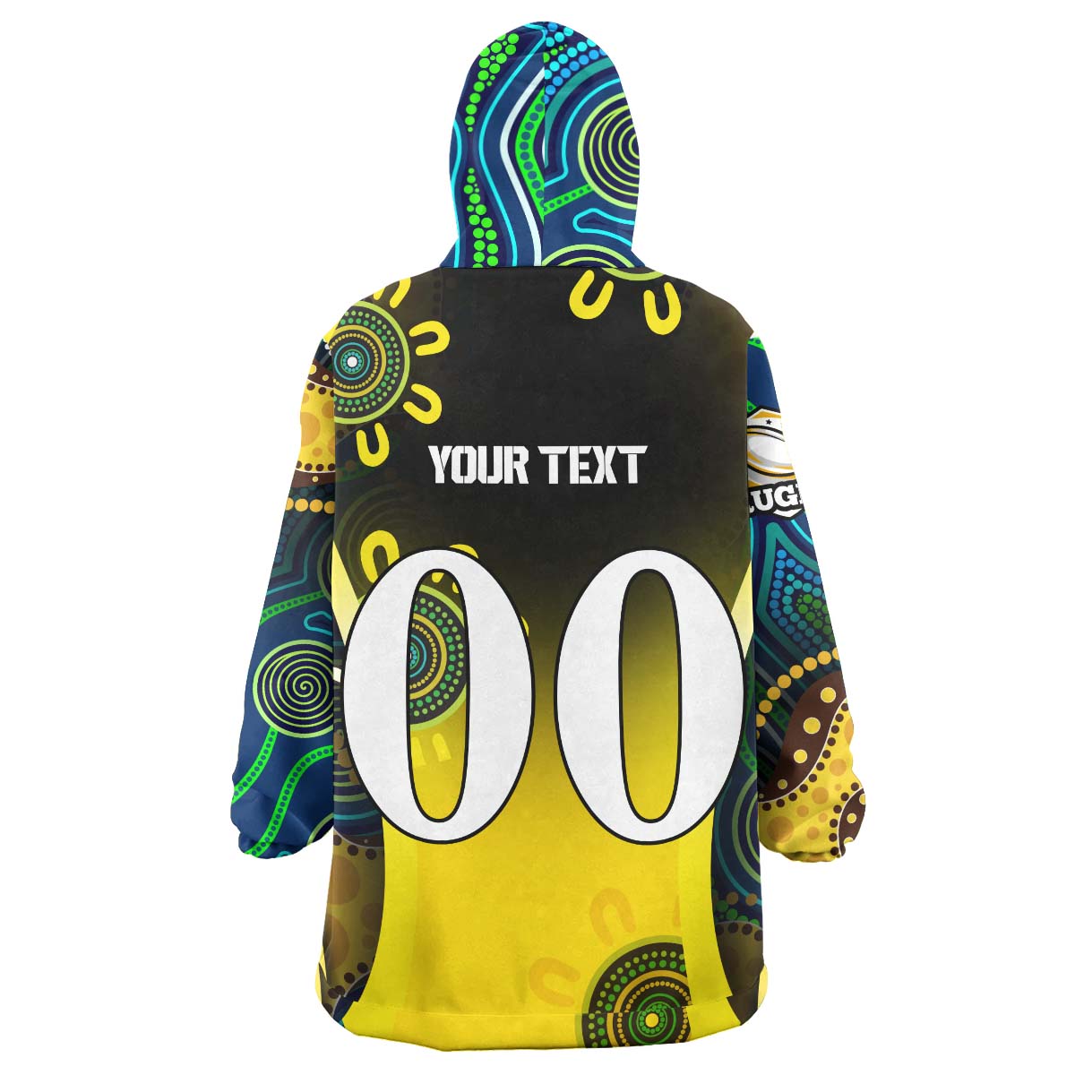nrlw-eels-rugby-snug-hoodie-custom-eels-womens-rugby-league-with-aboriginal-dot-painting-player-and-number-oodie-blanket
