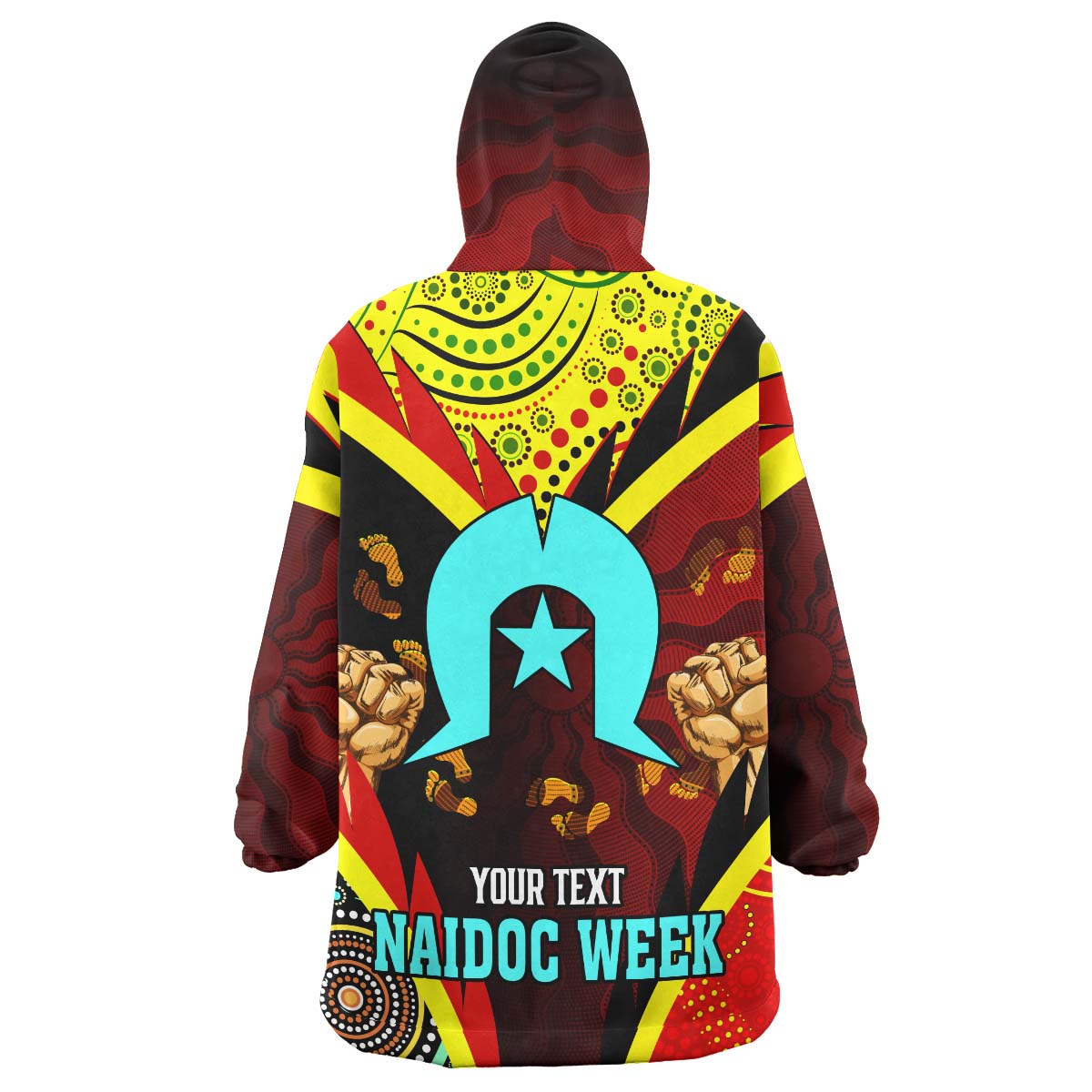 australia-naidoc-week-2023-wearable-blanket-hoodie-custom-naidoc-week-2023-with-torres-strait-island-aboriginal-inspired-footprint-get-up-stand-up-show-up-wearable-blanket-hoodie