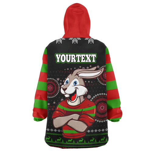 rabbitohs-rugby-christmas-snug-hoodie-custom-rabbitohs-ugly-christmas-knitted-wearable-blanket-hoodie