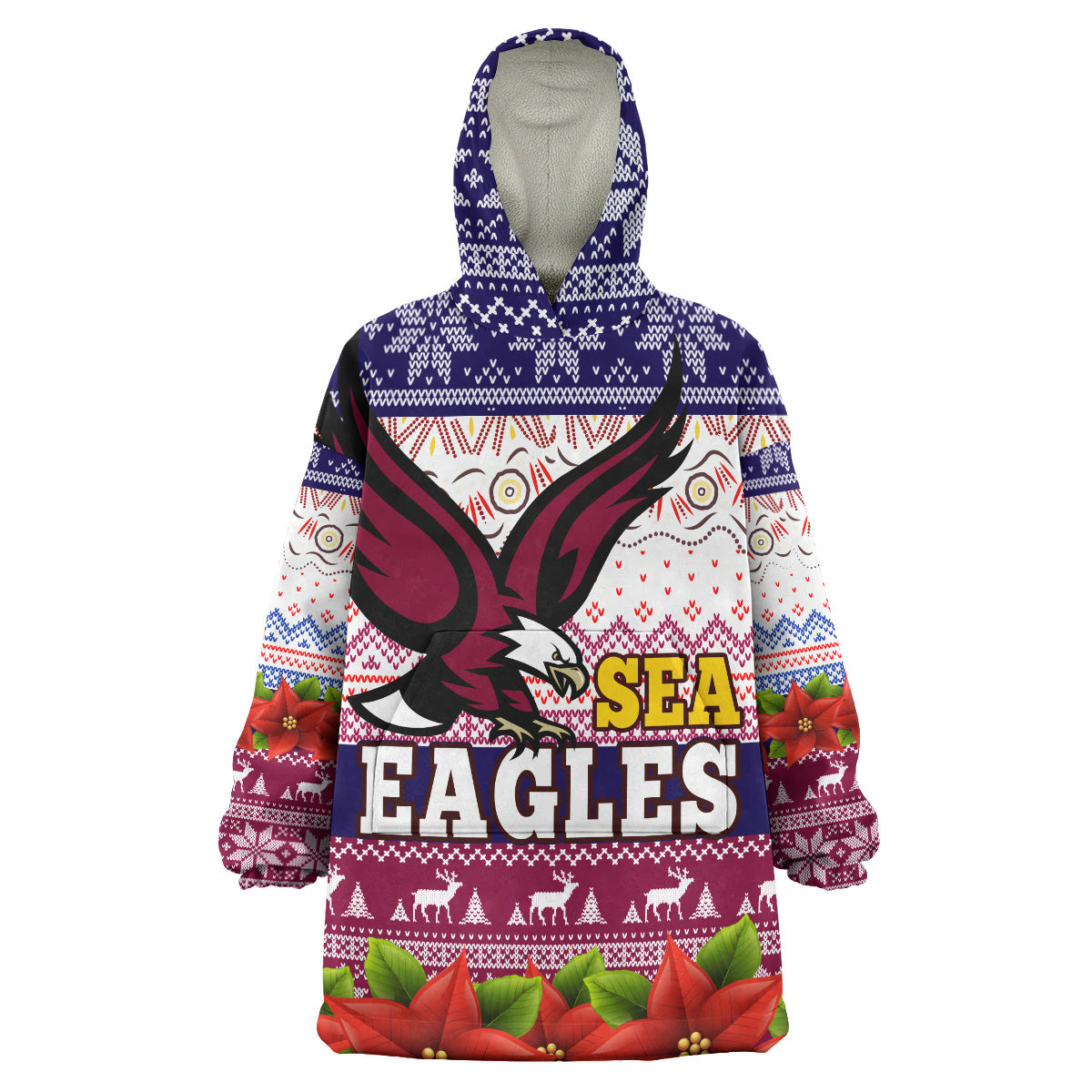sea-eagles-rugby-chrstmas-snug-hoodie-custom-sea-eagles-ugly-christmas-knitted-wearable-blanket-hoodie