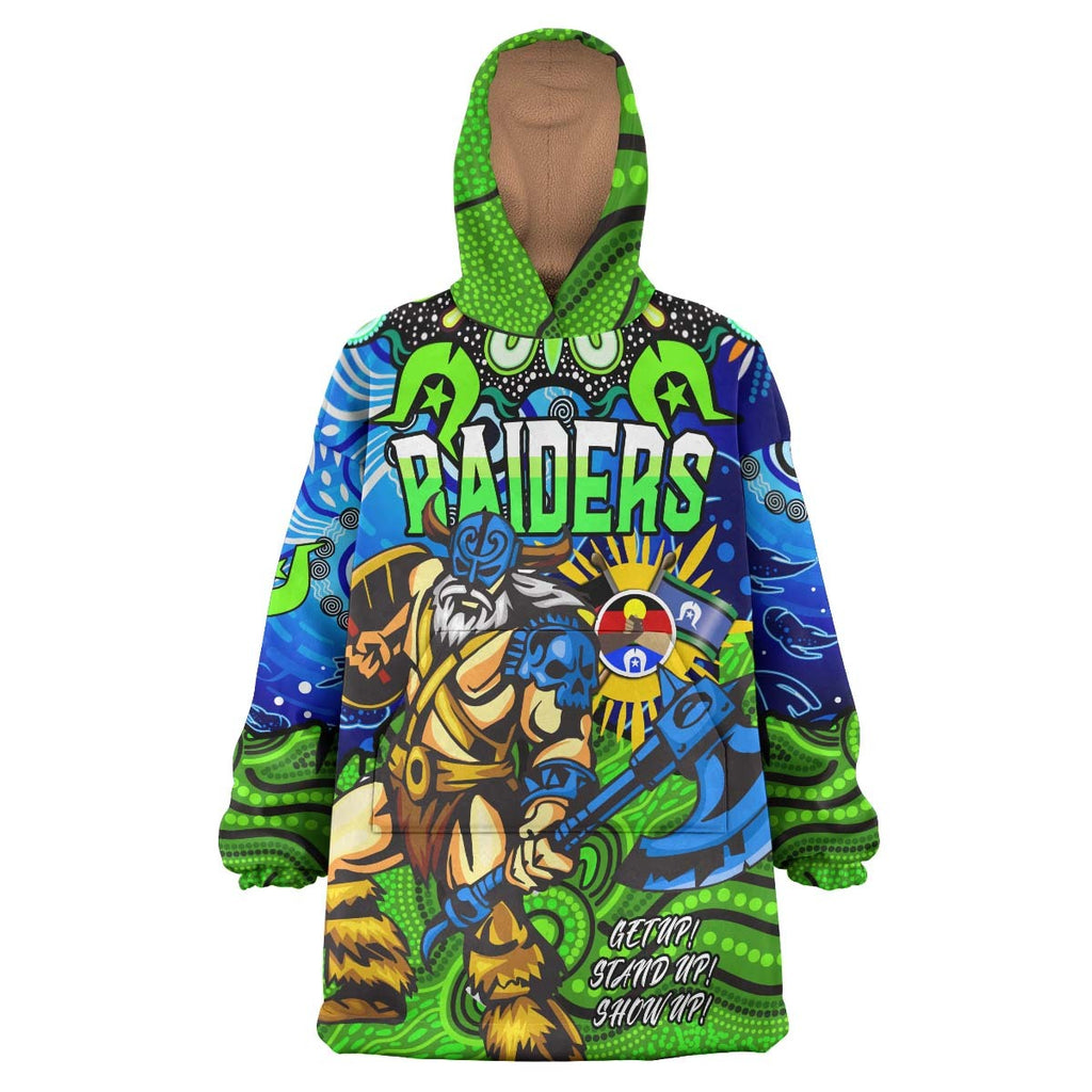 raiders-rugby-snug-hoodie-custom-naidoc-week-raiders-with-aboriginal-dot-painting-and-get-up-stand-up-show-up-oodie-blanket